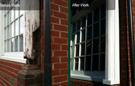 before and after casement sash window