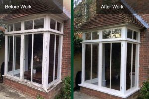 before and after box sash window