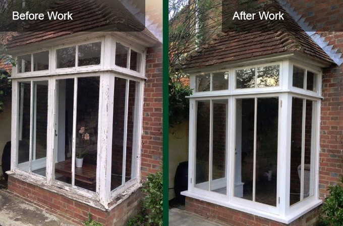 Sash Window Restoration - Before and After